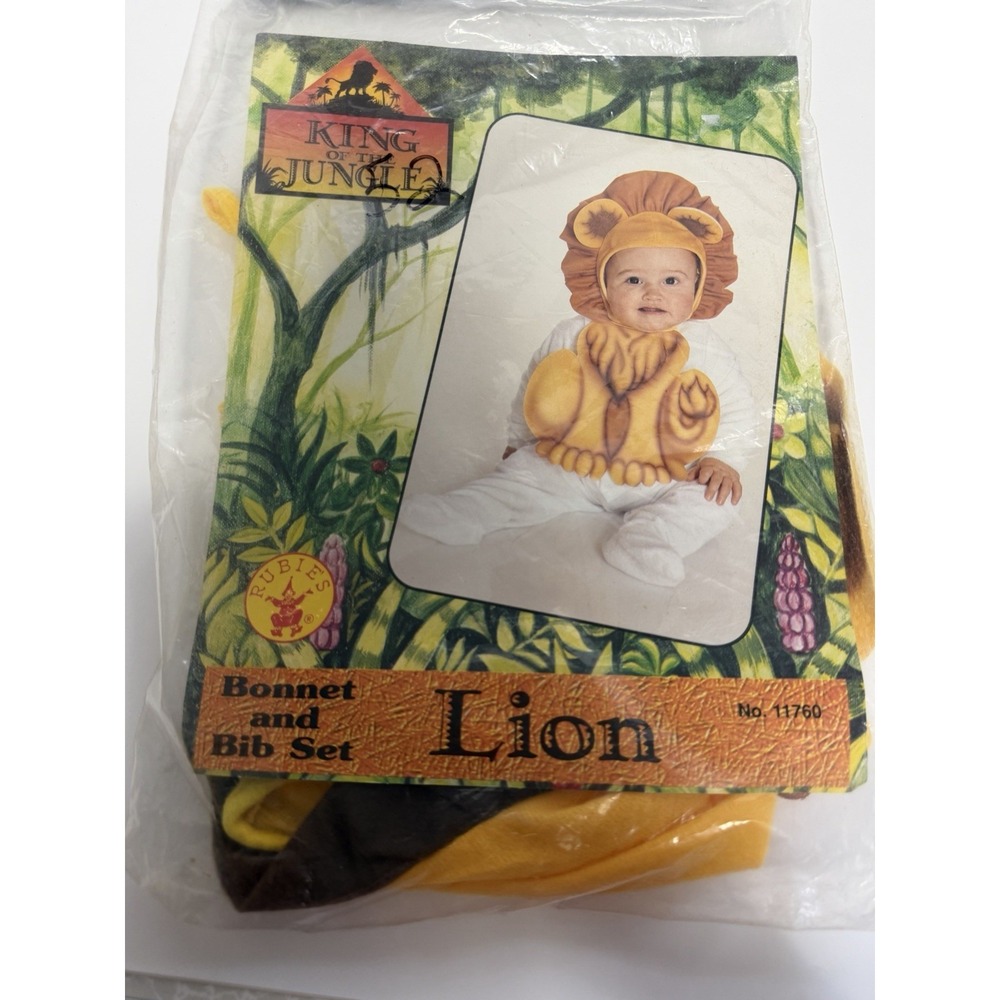 Baby Halloween Costume Fearless Lil' Lion Bonnet And Bib H-1